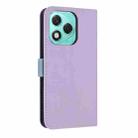 For Honor 400 Lite Global Metal Bow Leather Phone Case with Hand Strap(Purple) - 3