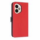 For Honor 400 5G Global Metal Bow Leather Phone Case with Hand Strap(Red) - 3