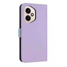 For Honor 400 5G Global Metal Bow Leather Phone Case with Hand Strap(Purple) - 3