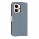 For Honor 400 5G Global Metal Bow Leather Phone Case with Hand Strap(Light Blue) - 3