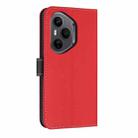 For Honor 400 Pro 5G Global Metal Bow Leather Phone Case with Hand Strap(Red) - 3