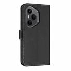 For Honor 400 Pro 5G Global Metal Bow Leather Phone Case with Hand Strap(Black) - 3