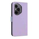 For Honor 400 Pro 5G Global Metal Bow Leather Phone Case with Hand Strap(Purple) - 3