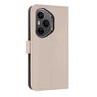 For Honor 400 Pro 5G Global Metal Bow Leather Phone Case with Hand Strap(Apricot) - 3