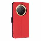 For Honor X9c 5G Global Metal Bow Leather Phone Case with Hand Strap(Red) - 3