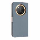 For Honor X9c 5G Global Metal Bow Leather Phone Case with Hand Strap(Light Blue) - 3