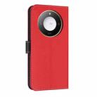 For Honor X9c Smart 5G Global Metal Bow Leather Phone Case with Hand Strap(Red) - 3