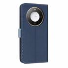 For Honor X9c Smart 5G Global Metal Bow Leather Phone Case with Hand Strap(Dark Blue) - 3