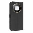 For Honor X9c Smart 5G Global Metal Bow Leather Phone Case with Hand Strap(Black) - 3