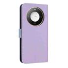 For Honor X9c Smart 5G Global Metal Bow Leather Phone Case with Hand Strap(Purple) - 3