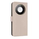 For Honor X9c Smart 5G Global Metal Bow Leather Phone Case with Hand Strap(Apricot) - 3