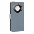 For Honor X9c Smart 5G Global Metal Bow Leather Phone Case with Hand Strap(Light Blue) - 3