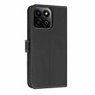 For Honor X7c 4G Global Metal Bow Leather Phone Case with Hand Strap(Black) - 3