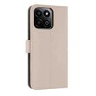 For Honor X7c 4G Global Metal Bow Leather Phone Case with Hand Strap(Apricot) - 3