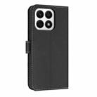 For Honor X8a 5G Global Metal Bow Leather Phone Case with Hand Strap(Black) - 3