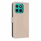 For Honor X8c 4G Global Metal Bow Leather Phone Case with Hand Strap(Apricot) - 3