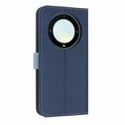 For Honor X9a 5G Metal Bow Leather Phone Case with Hand Strap(Dark Blue) - 3