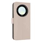 For Honor X9a 5G Metal Bow Leather Phone Case with Hand Strap(Apricot) - 3