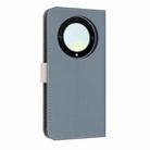For Honor X9a 5G Metal Bow Leather Phone Case with Hand Strap(Light Blue) - 3