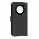 For Honor X9b 5G Global Metal Bow Leather Phone Case with Hand Strap(Black) - 3
