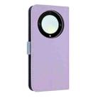 For Honor X9b 5G Global Metal Bow Leather Phone Case with Hand Strap(Purple) - 3