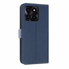 For Honor X6c 4G Metal Bow Leather Phone Case with Hand Strap(Dark Blue) - 3