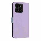 For Honor X6c 4G Metal Bow Leather Phone Case with Hand Strap(Purple) - 3