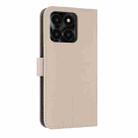 For Honor X6c 4G Metal Bow Leather Phone Case with Hand Strap(Apricot) - 3