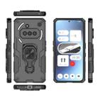 For Nothing Phone 3a Metal Kickstand TPU Hybrid PC Phone Case(Black) - 3