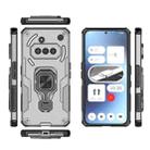 For Nothing Phone 3a Metal Kickstand TPU Hybrid PC Phone Case(Grey) - 3