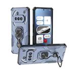 For Nothing Phone 3a Metal Kickstand TPU Hybrid PC Phone Case(Blue) - 1