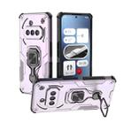 For Nothing Phone 3a Metal Kickstand TPU Hybrid PC Phone Case(Purple) - 1