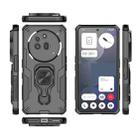 For Nothing Phone 3a Pro Metal Kickstand TPU Hybrid PC Phone Case(Black) - 3