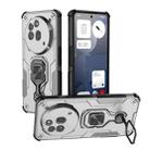 For Nothing Phone 3a Pro Metal Kickstand TPU Hybrid PC Phone Case(Grey) - 1