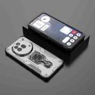 For Nothing Phone 3a Pro Metal Kickstand TPU Hybrid PC Phone Case(Grey) - 2