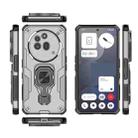 For Nothing Phone 3a Pro Metal Kickstand TPU Hybrid PC Phone Case(Grey) - 3