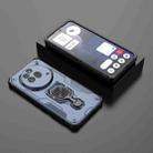 For Nothing Phone 3a Pro Metal Kickstand TPU Hybrid PC Phone Case(Blue) - 2