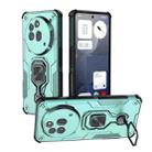 For Nothing Phone 3a Pro Metal Kickstand TPU Hybrid PC Phone Case(Green) - 1