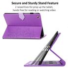 For iPad 2 / 3 / 4 Halfway Mandala Embossing Pattern Horizontal Flip PU Leather Case with Card Slots & Holder(Purple) - 2