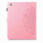 For iPad 2 / 3 / 4 Halfway Mandala Embossing Pattern Horizontal Flip PU Leather Case with Card Slots & Holder(Pink) - 4