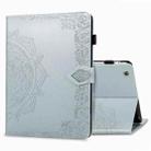 For iPad 2 / 3 / 4 Halfway Mandala Embossing Pattern Horizontal Flip PU Leather Case with Card Slots & Holder(Silver) - 1