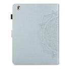For iPad 2 / 3 / 4 Halfway Mandala Embossing Pattern Horizontal Flip PU Leather Case with Card Slots & Holder(Silver) - 3