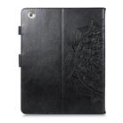 For iPad 2 / 3 / 4 Halfway Mandala Embossing Pattern Horizontal Flip PU Leather Case with Card Slots & Holder(Black) - 4