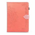 For iPad 10.2 2021 / 2020 / 2019 Halfway Mandala Embossing Pattern Horizontal Flip PU Leather Case with Card Slots & Holder(Orange) - 2