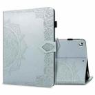 For iPad Pro 10.5 inch Halfway Mandala Embossing Pattern Horizontal Flip PU Leather Case with Card Slots & Holder(Silver) - 1