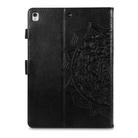 For iPad Pro 10.5 inch Halfway Mandala Embossing Pattern Horizontal Flip PU Leather Case with Card Slots & Holder(Black) - 4