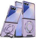 For Samsung Galaxy Z Flip7 5G Sliding Camshield Ring Holder Phone Case(Purple) - 1