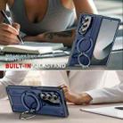 For Samsung Galaxy Z Fold7 5G Rotating Ring Holder Magnetic MagSafe Phone Case(Blue) - 3