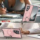 For Samsung Galaxy Z Fold7 5G Rotating Ring Holder Magnetic MagSafe Phone Case(Pink) - 3