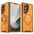 For Samsung Galaxy Z Fold7 5G Rotating Ring Holder Magnetic MagSafe Phone Case(Orange) - 1